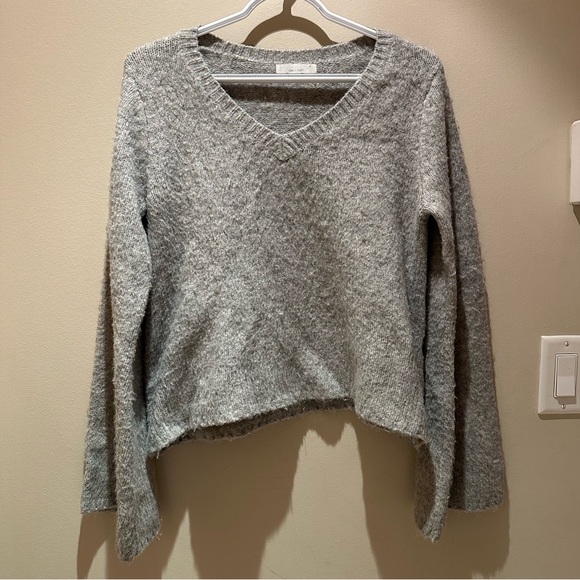 OAK + FORT Sweaters - Oak + Fort - V-neck sweater with bell sleeve detail